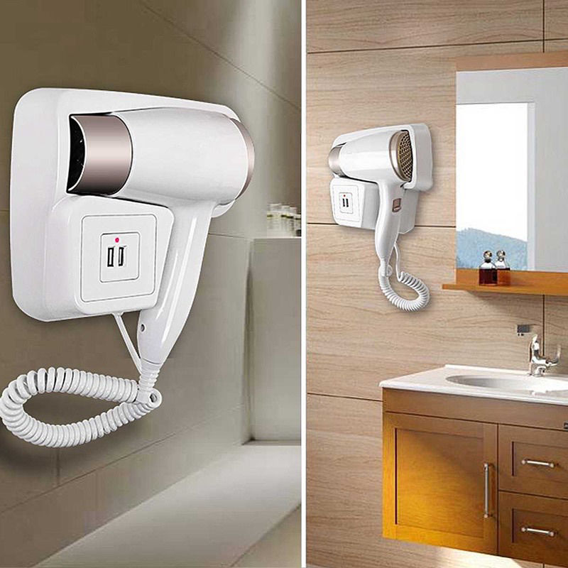 Secador De Cabelo Hotel Profissional Fixado Parede Secador Banheiro Hotel 220v