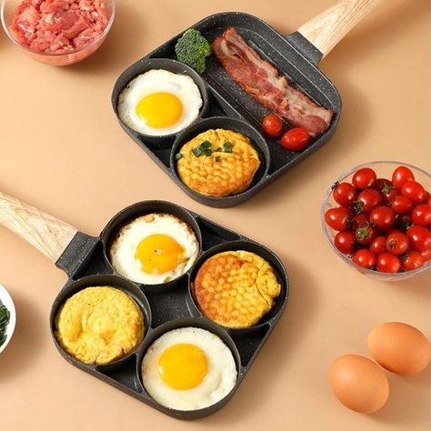 Frigideira Antiaderente 3 em 1 Multifuncional Panela Fundo Comeia Fritadeira