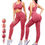 Miniatura: 2 pecas Conjunto Academia Fitness Feminino Calça Legging levanta Bumbum+ Top