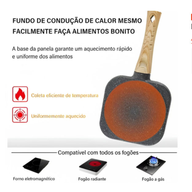 Frigideira Antiaderente 3 em 1 Multifuncional Panela Fundo Comeia Fritadeira