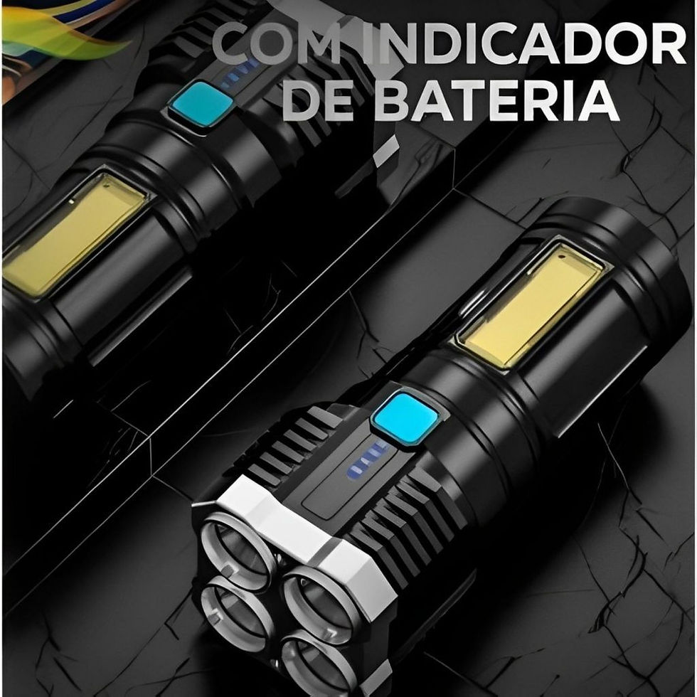 Lanterna 4 Led Potente 1500m Portátil Longo Alcance Uso Externo Recarregável Usb