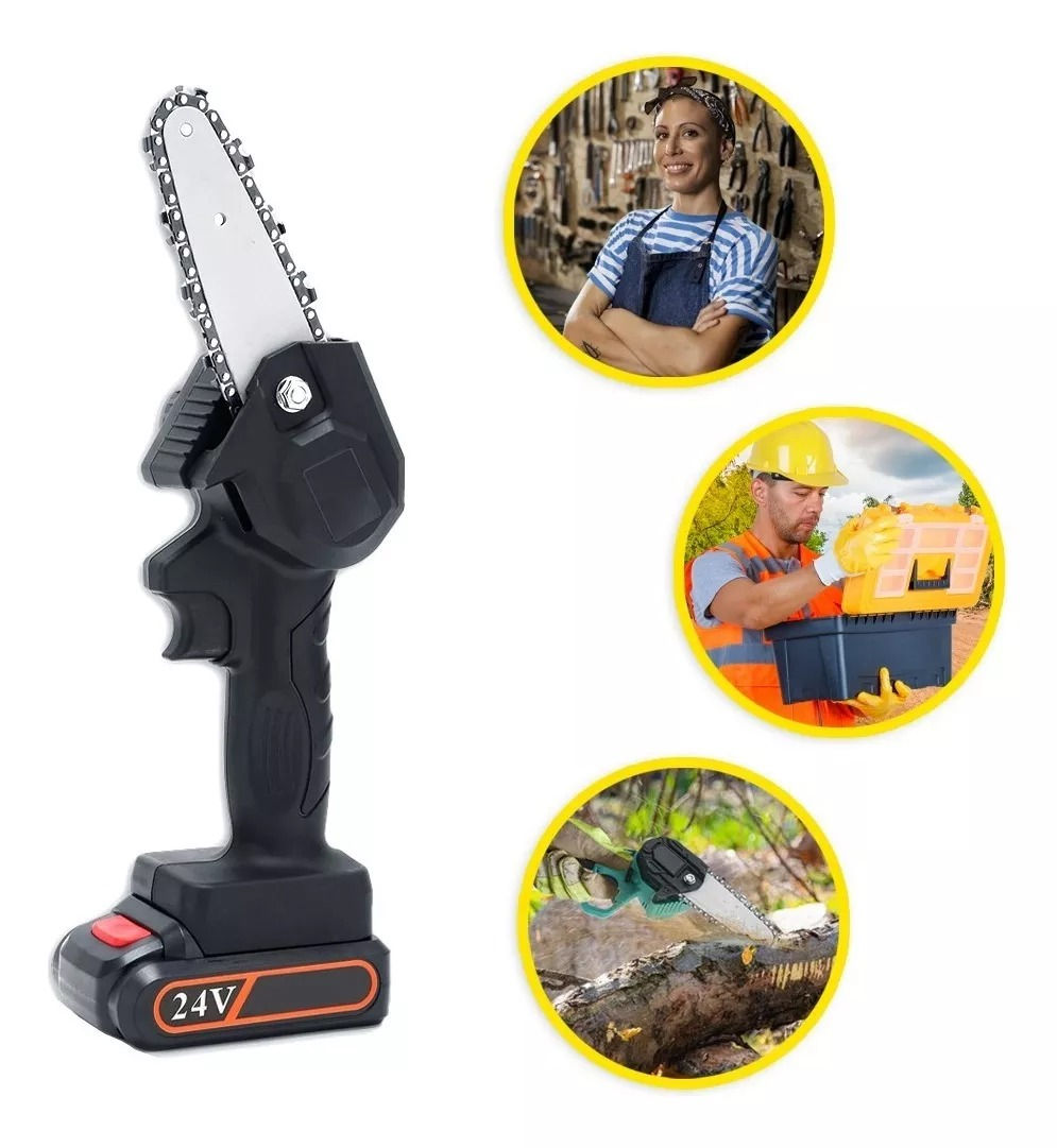 Motosserra Mini Bateria Recarregável Poda-Galho 24V