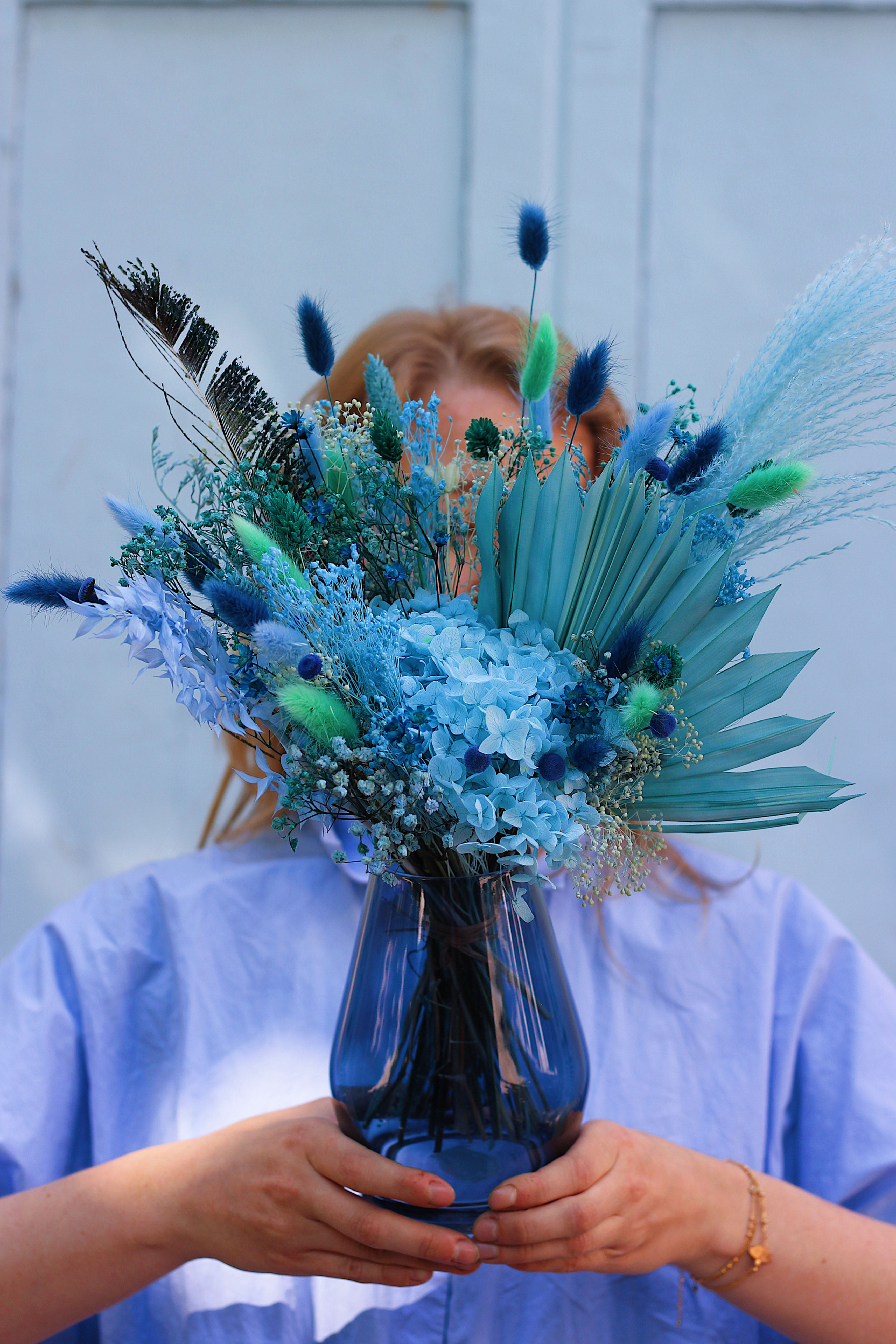 Moyen bouquet Coco bleue