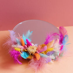Atelier pour apprendre à faire un miroir avec des fleurs séchées_Célestine morel_ Boutique_345 rue des Pyrénées 75020 Paris