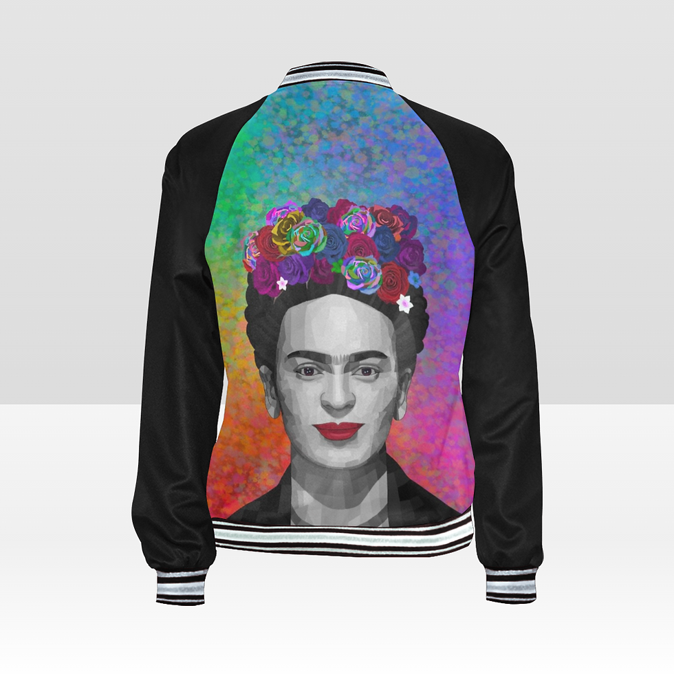 Thumbnail: Jacket designed with Frida Kahlo's smile painting
