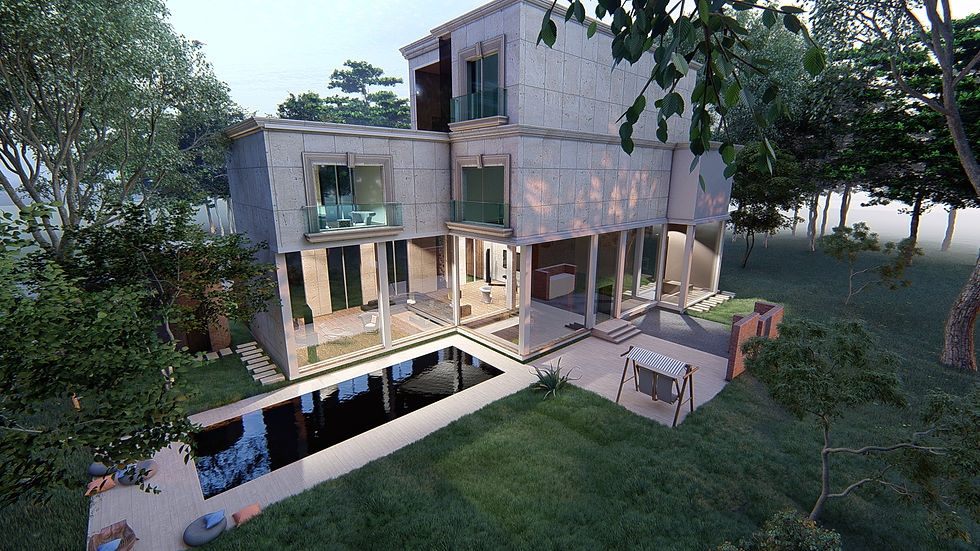 Thumbnail: Classic villa Revit and Lumion with 3d grass