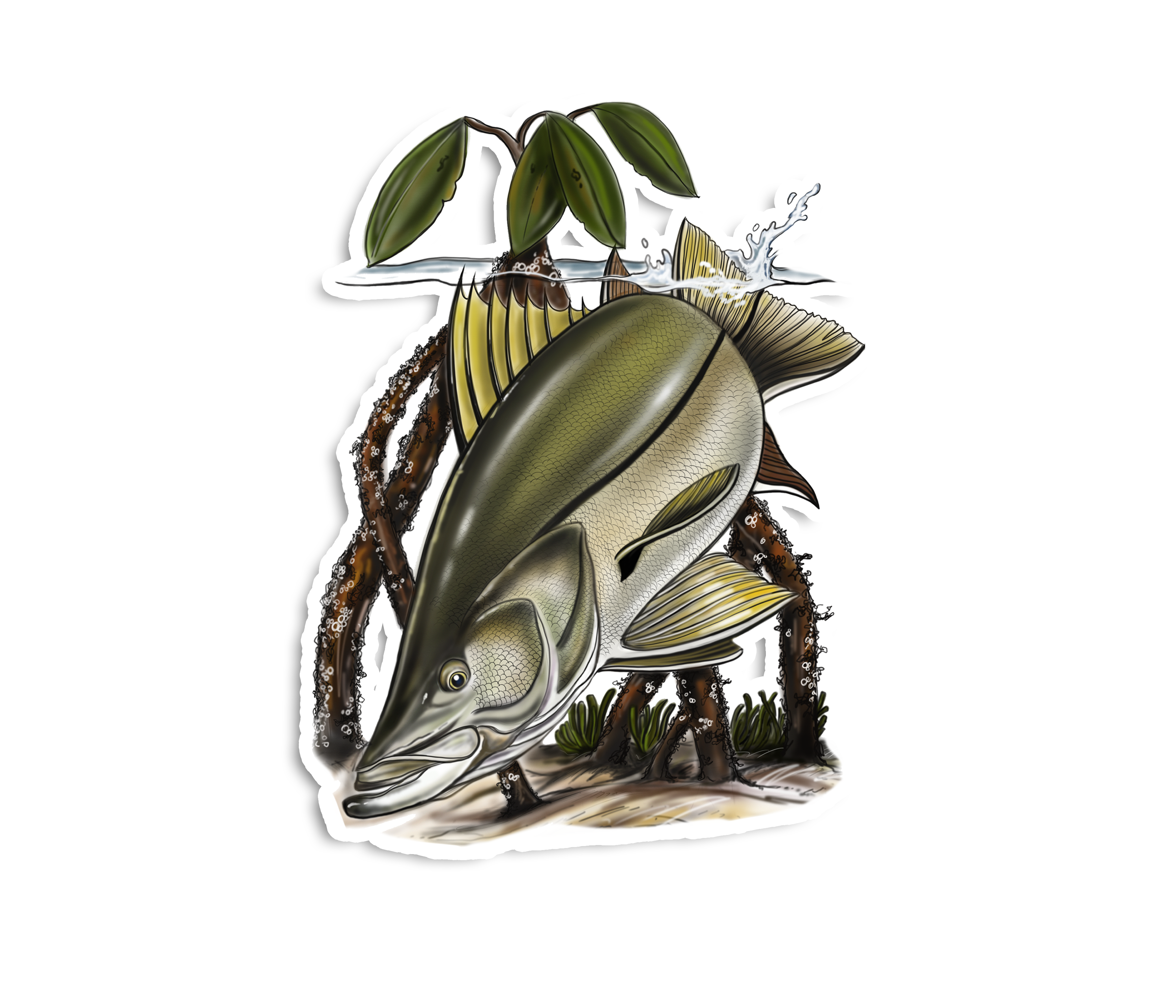 Snook (Mangroves) - Waterproof Sticker