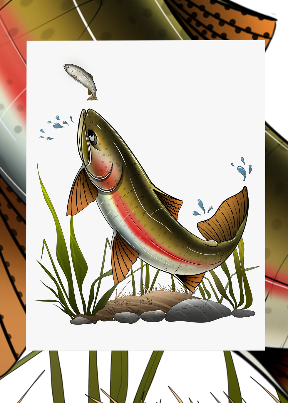 Thumbnail: Rainbow & Minnow - Print