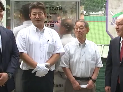 花巻東高校に菊池雄星選手・佐々木麟太郎選手のモニュメントを寄贈しました!