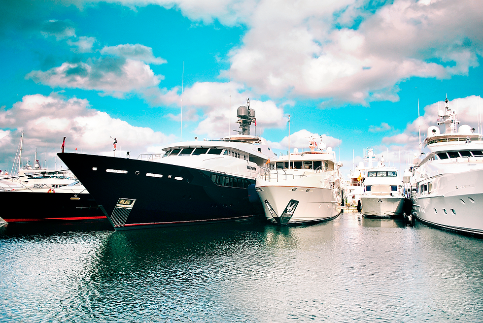 Super Yachts Tied Up