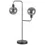 Thumbnail: Damien 2 Light Graphite & Satin Nickel Table Lamp