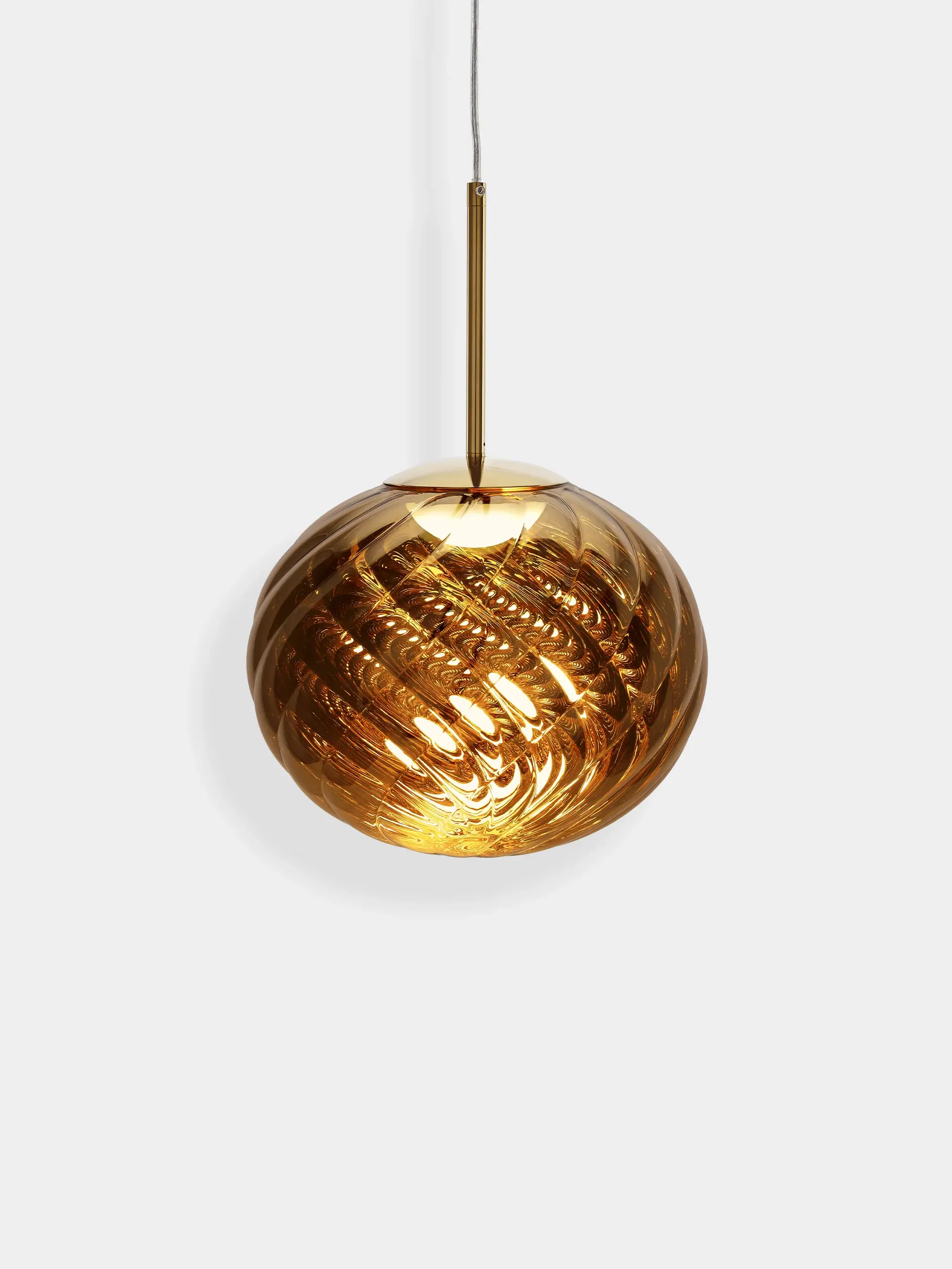 Tom Dixon Polished Gold Medium Whirl Pendant Light