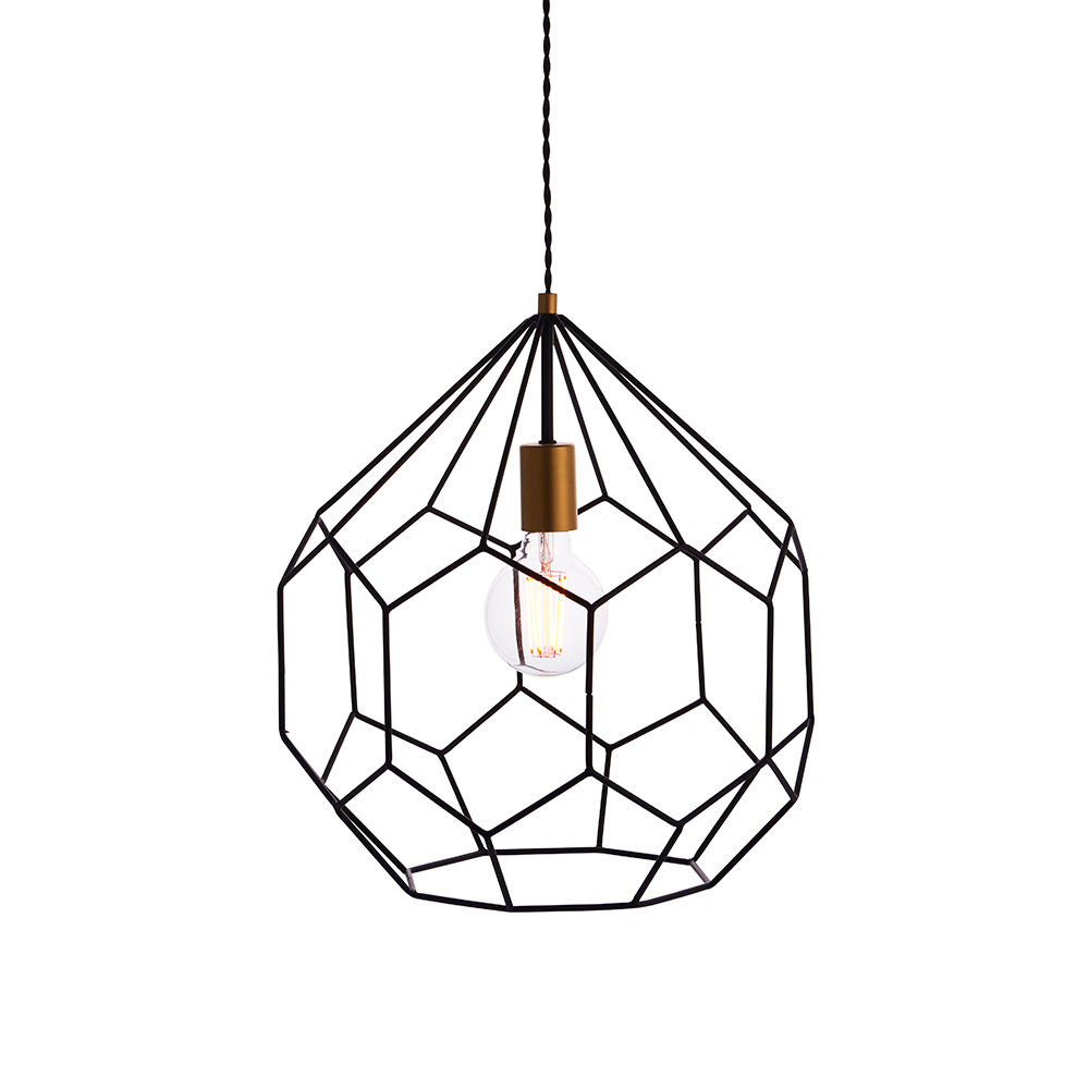 Decco 1 Light Matt Black Single Pendant
