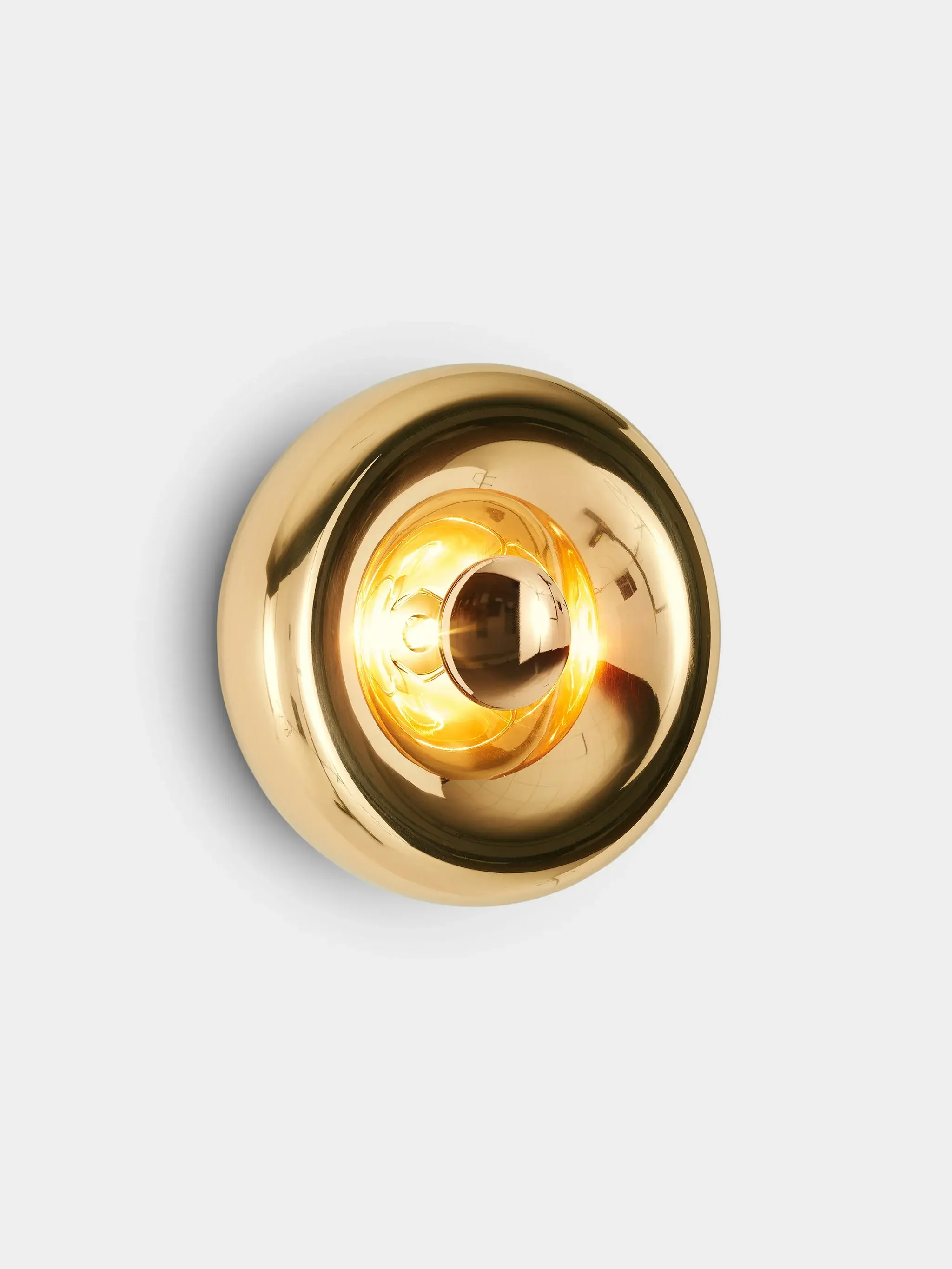 Tom Dixon 1 Light Mirrored Brass Void Surface Wall Light