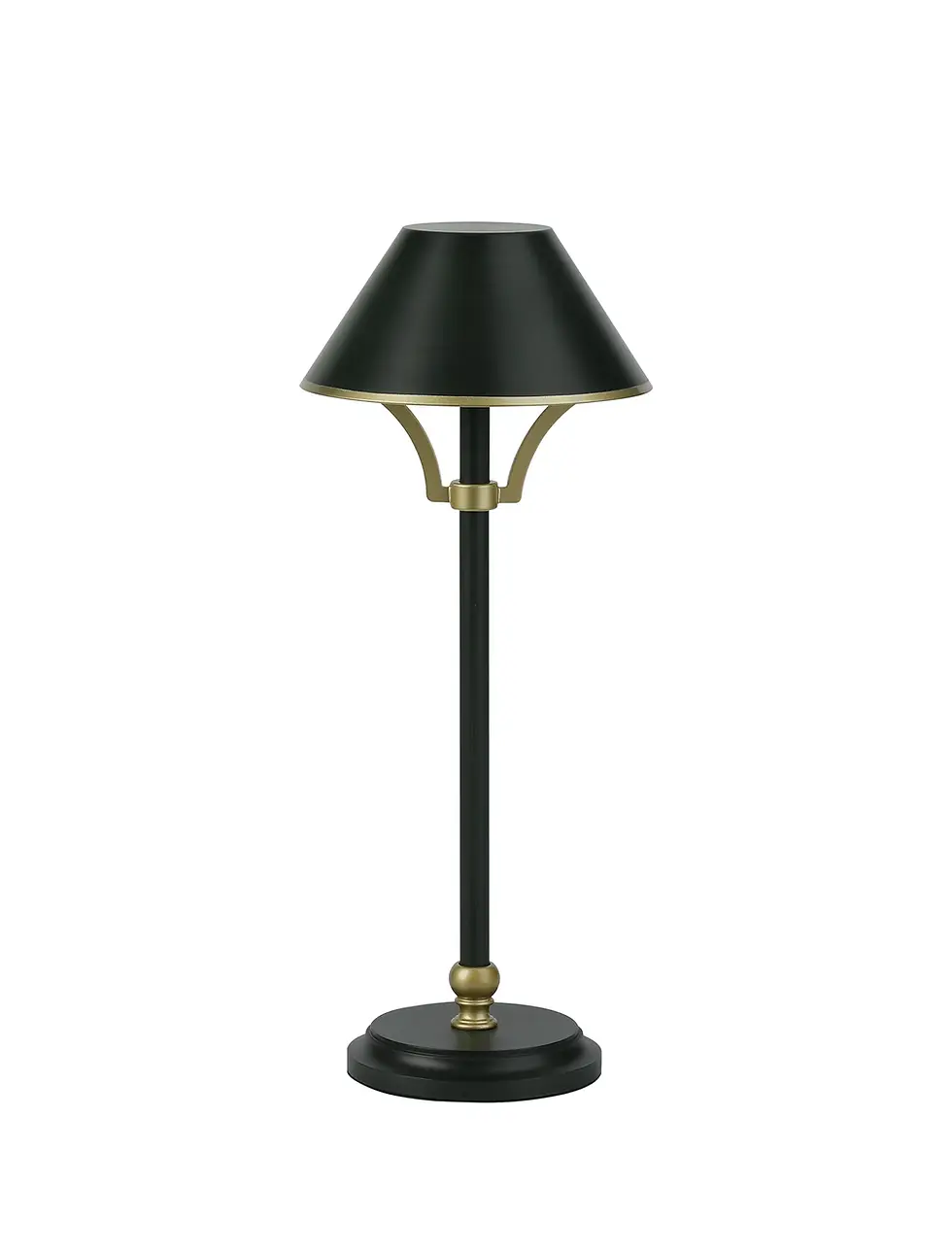 Thumbnail: Xander 1 Light Dark Green & Gold Rechargeable Table Lamp