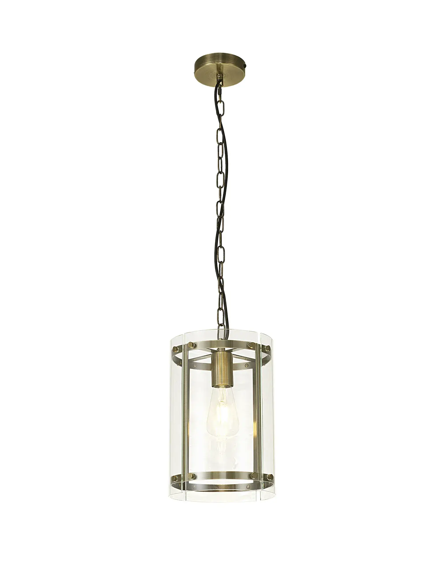 Adams 1 Light Antique Brass Pendant