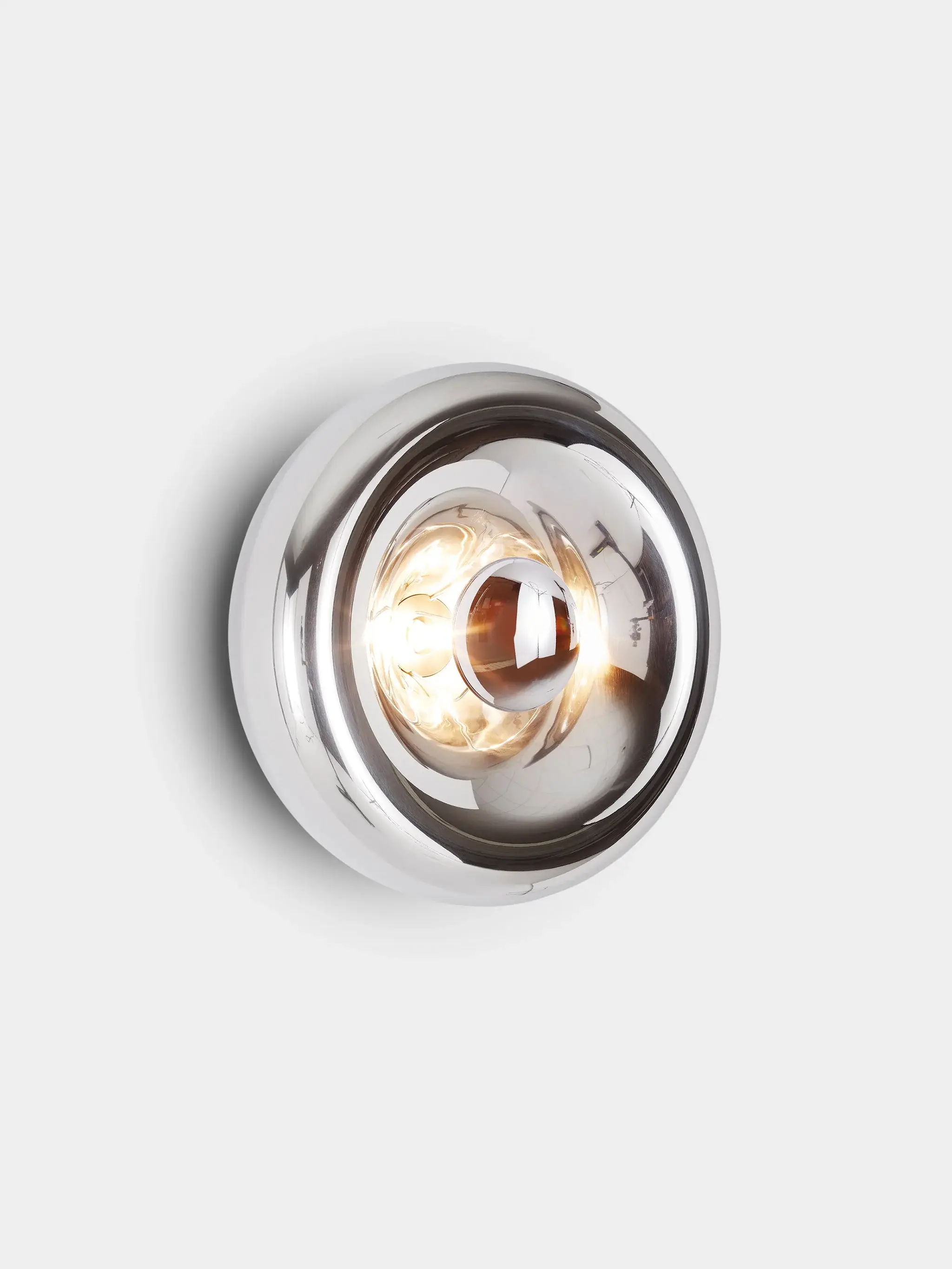 Tom Dixon 1 Light Mirrored Steel Void Surface Wall Light