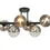 Thumbnail: Jacqueline 6 Light Black & Chrome Semi-Flush Ceiling Light