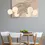Thumbnail: John 6 light Painted Beige Effect Fixed Multi-Arm Pendant Light