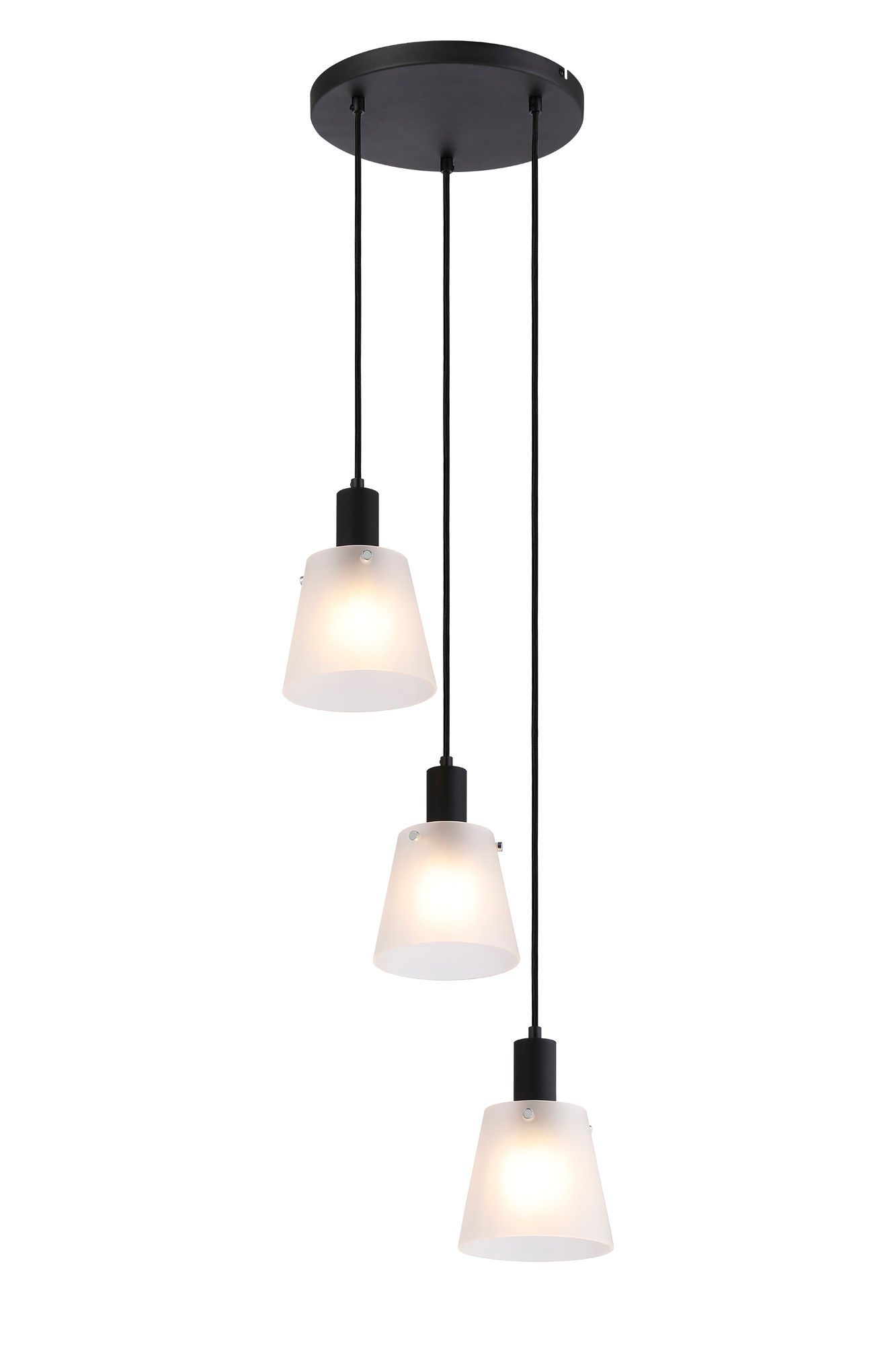 Elora 3 Light Sand Black Pendant