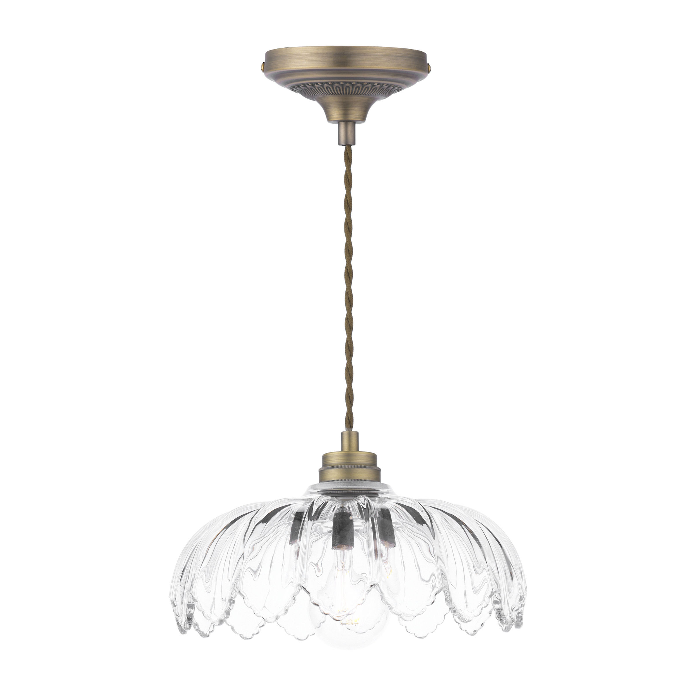 Laura Ashley Bexwell 1 Light Antique Brass Single Pendant Light