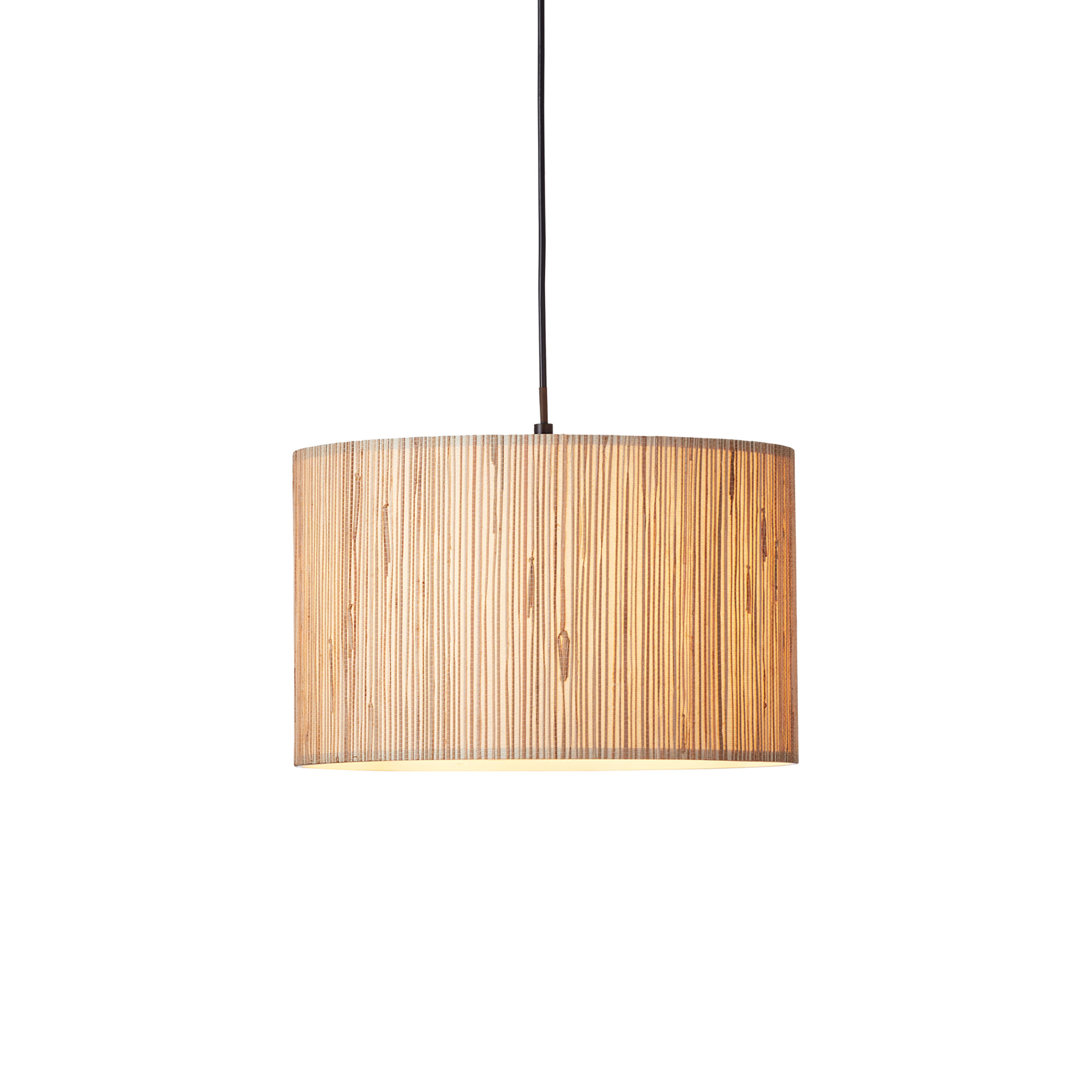 Shore 1 Light Natural Seagrass Effect Pendant Light