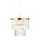 Thumbnail: Laurel 4 Light Brushed Aged Brass Multi-Arm Pendant Light