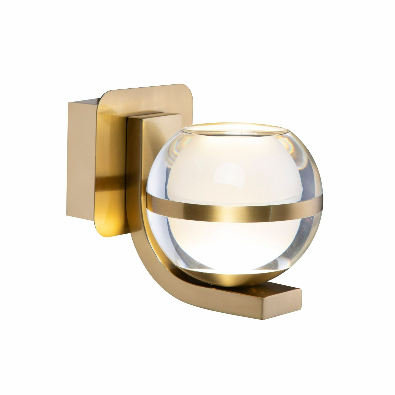 Orbit 1 Light Antique Gold Wall Light