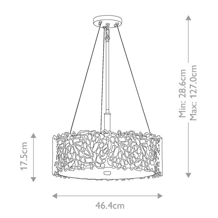 Thumbnail: Elstead Kichler Silver Coral Classic Pewter 3 Light Duo-Mount Pendant