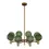 Thumbnail: Anton 8 Light Satin Brass Multi-Arm Pendant Light