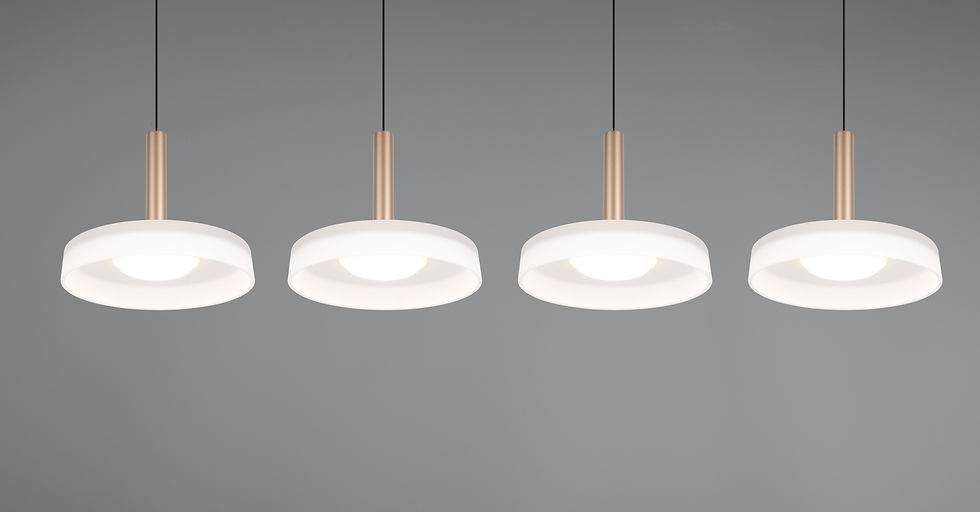 Thumbnail: Charlotte 4 Light Matt Coffee Linear Bar Pendant Light