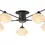 Thumbnail: Maddie 5 Light Satin Black Flush Ceiling Light