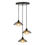 Thumbnail: Aliyah 3 Light Matt Black & Smoked Glass Cluster Pendant Light