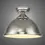 Thumbnail: Dome 1 Light Polished Nickel Flush Ceiling Light