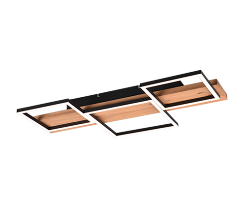 James 3 Light Wood Effect Flush Ceiling Light | The Light House264.83