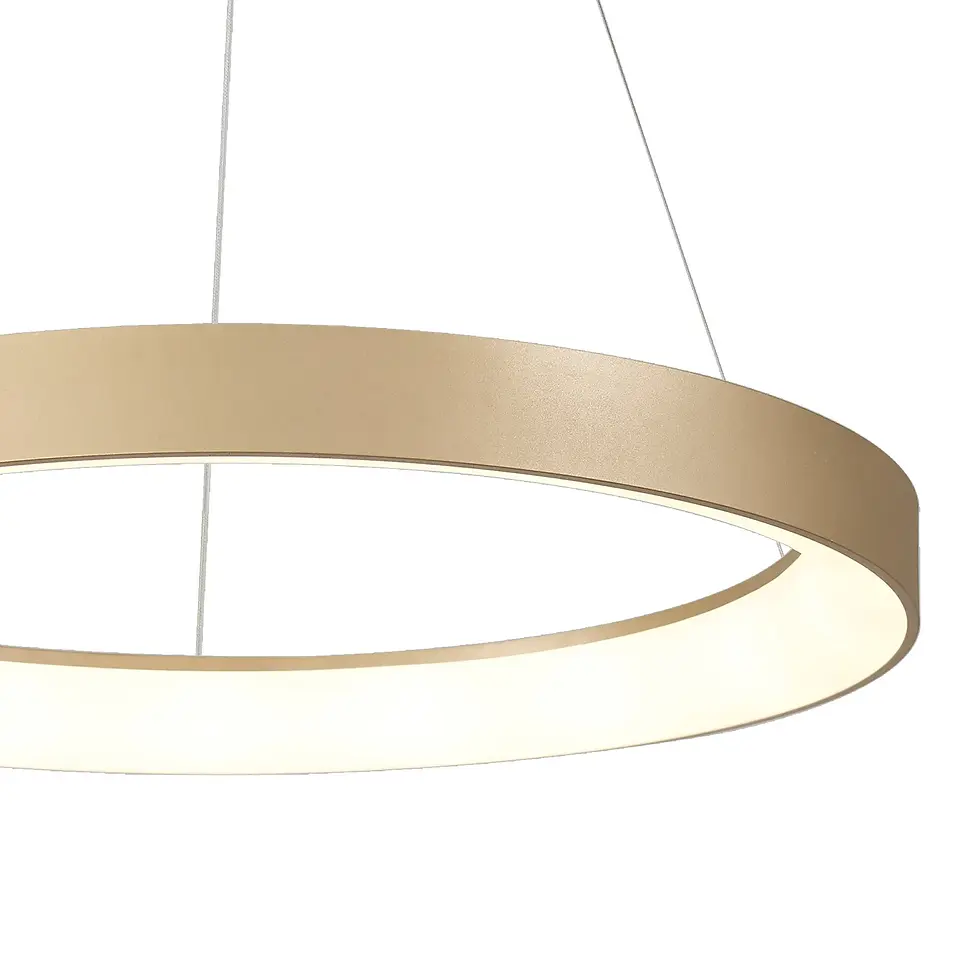 Thumbnail: Nise 1 Light Gold Effect LED Large Round Pendant
