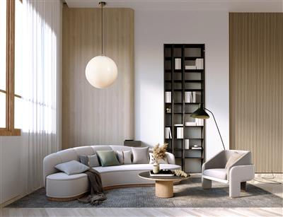 Thumbnail: Annabelle 1 Light Satin Brass Large Single Pendant Light