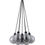 Thumbnail: Cairo 7 Light Satin Nickel / Black Round Cluster Pendant