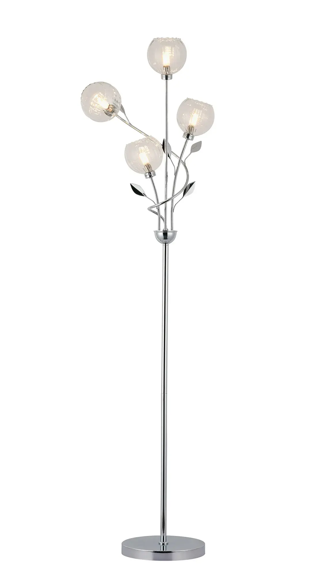 Hazel 4 Light Polished Chrome Floor Lamp