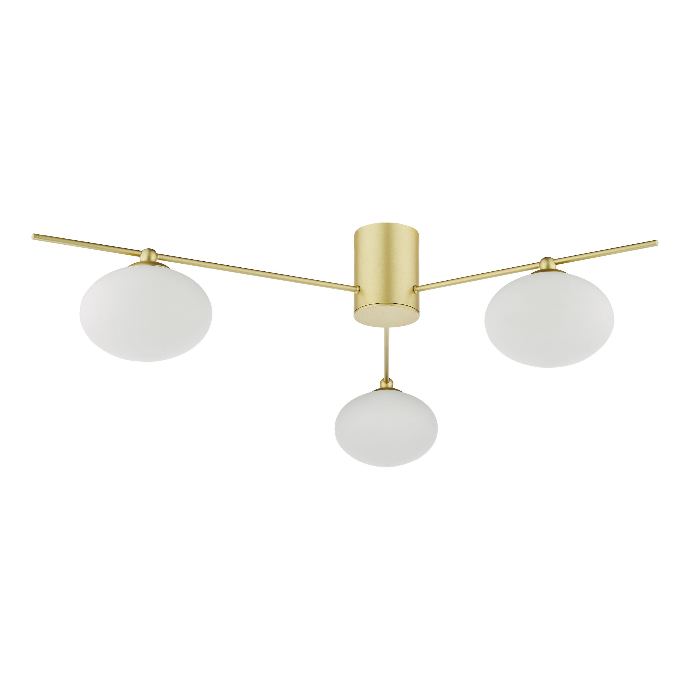 Julian 3 Light Satin Gold Sme-Flush Ceiling Light