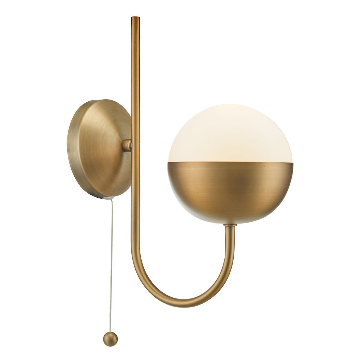 Alf 1 Light Aged Brass Wall Light