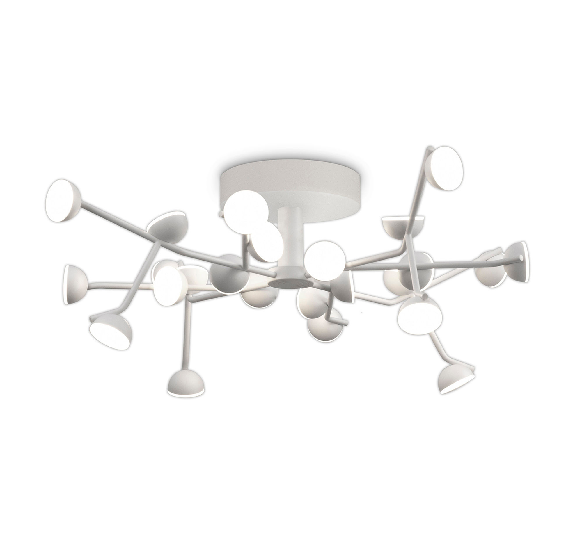 Adam 24 Light White LED Semi-Flush Ceiling Light