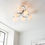 Thumbnail: Marina 6 Light Polished Chrome Semi-Flush Ceiling Light