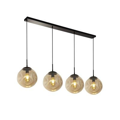 Thumbnail: Judy 4 Light Matt Black Linear Bar Pendant Light