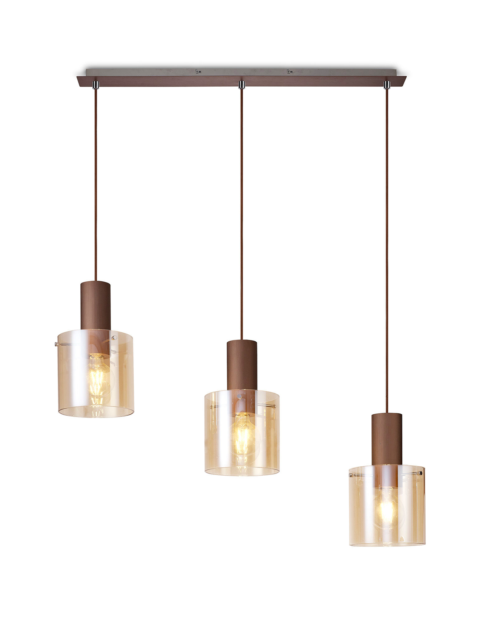 Bradley 3 Light Mocha Bar Pendant