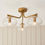 Thumbnail: Joseph 3 Light Warm Brass Effect Semi-Flush Ceiling Light