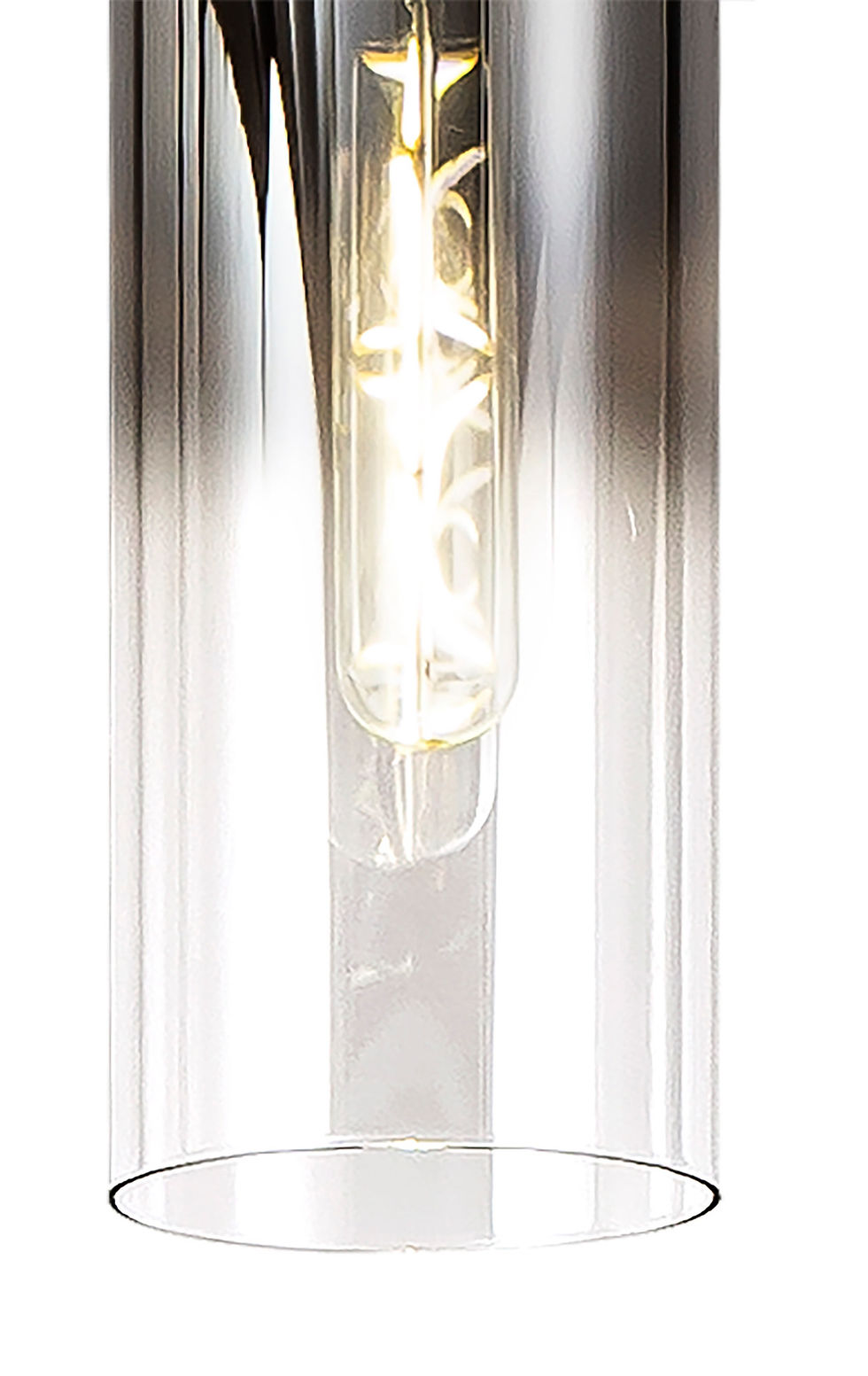 Thumbnail: Bradley 3 Light Black Slim Spiral Pendant
