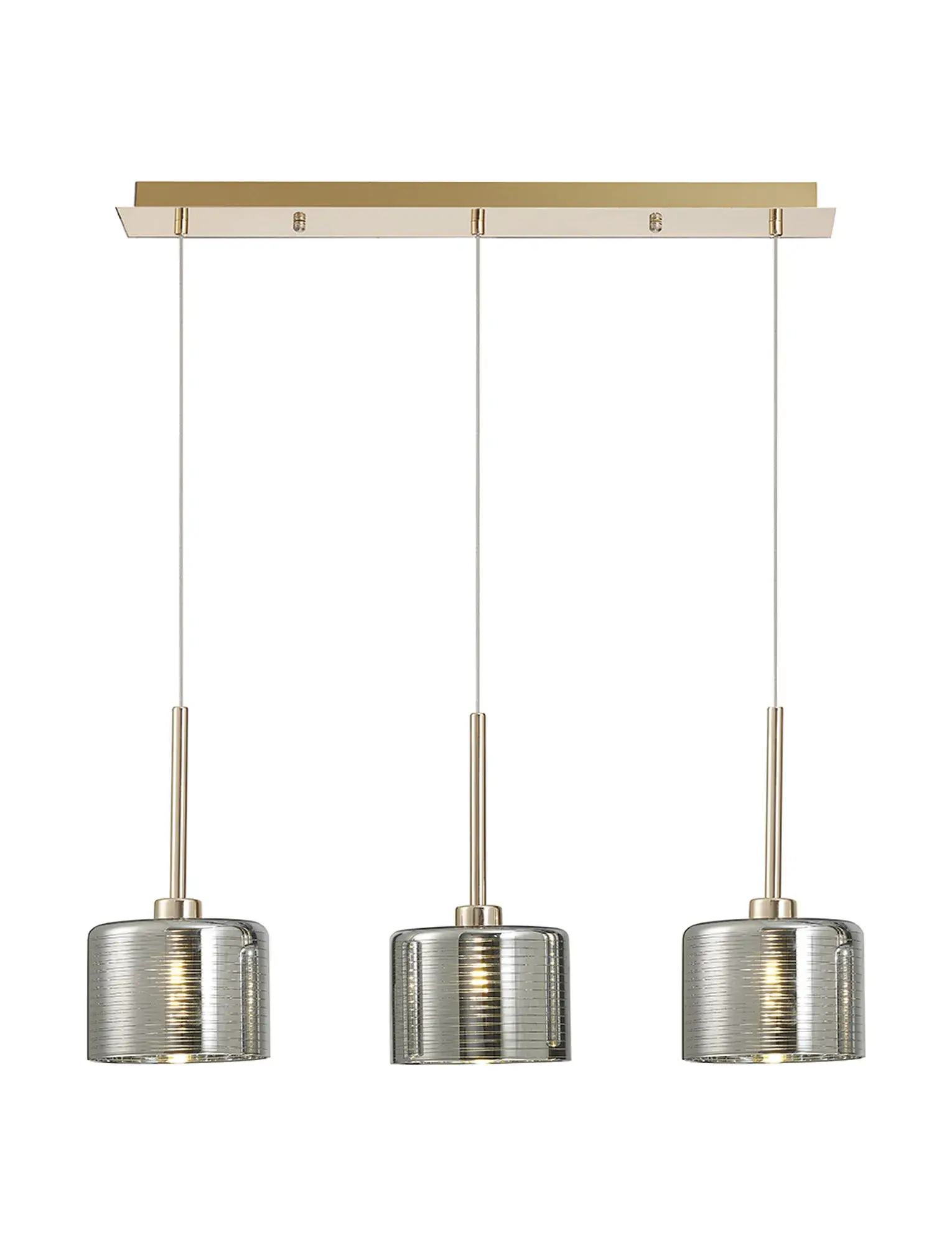 Eliana 3 Light French Gold Linear Bar Pendant