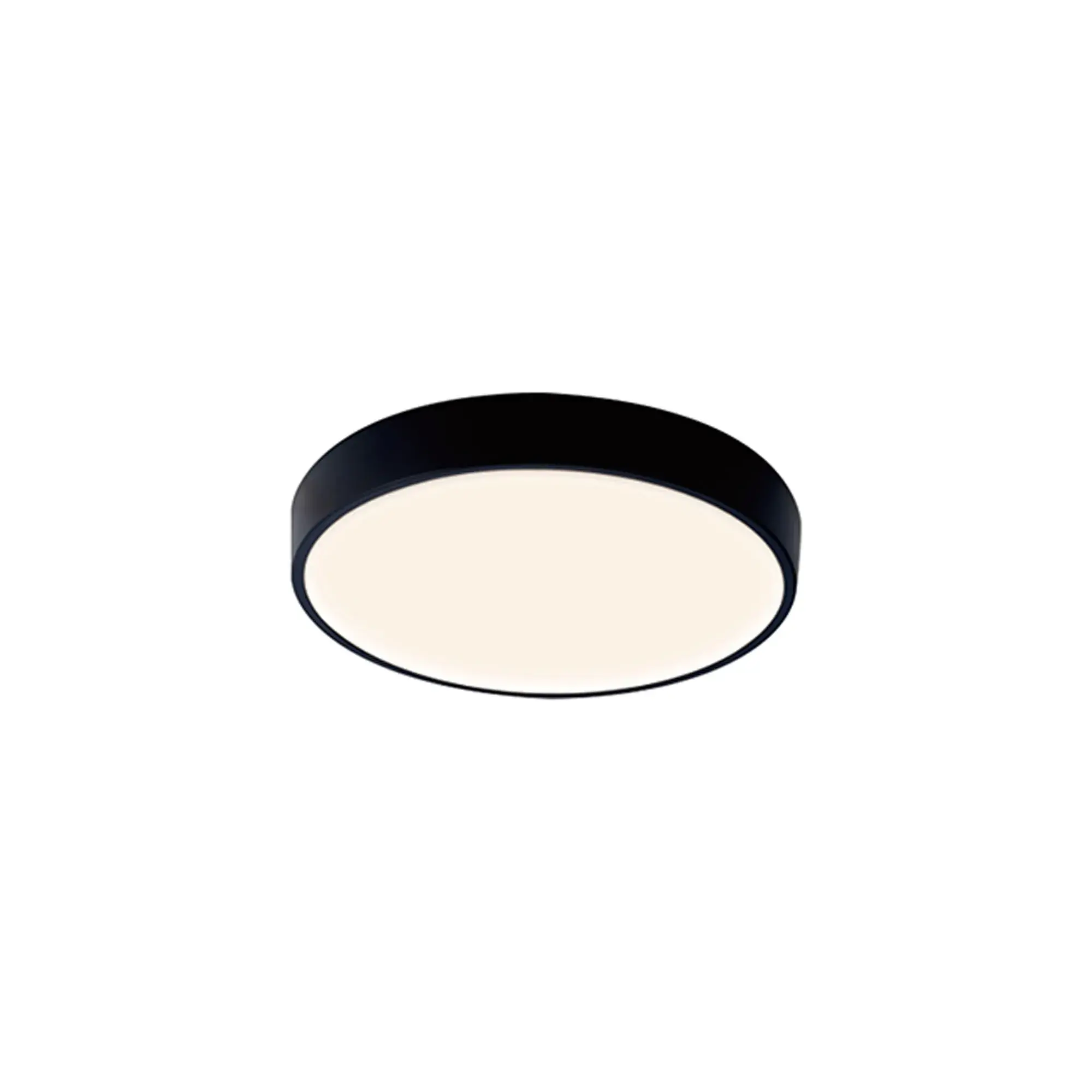 Kora 1 Light Matt Black LED Flush Ceiling Light