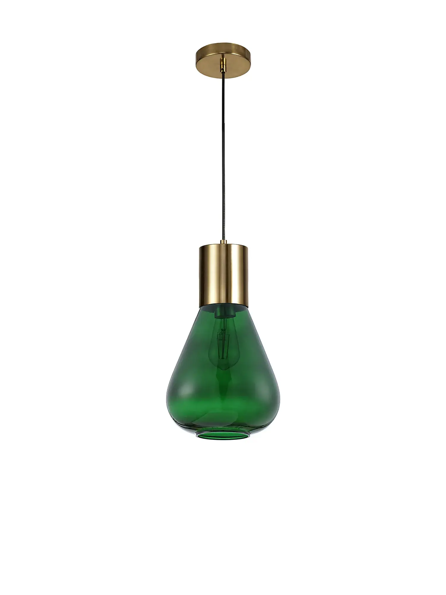 Aurelia 1 Light Aged Brass Single Pendant Light